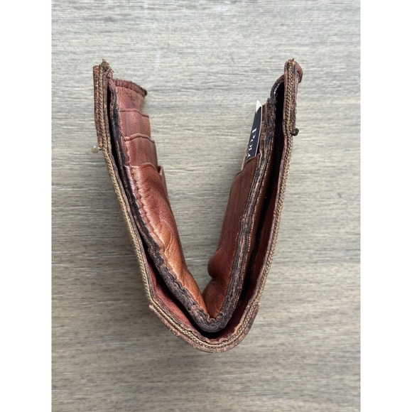 Polo Ralph Lauren Bifold Army Green Canvas & Leather Brown Corners Wallet‎ - Picture 7 of 13